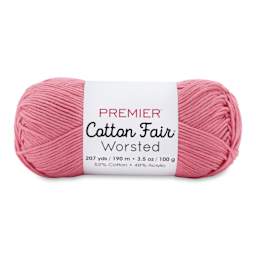 Premier Yarn Cotton Fair Worsted Yarn - Rosy, 207 yds