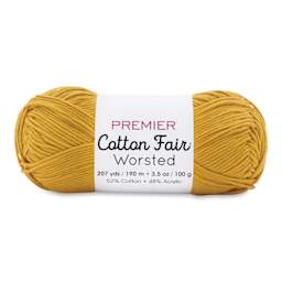 Premier Yarn Cotton Fair Worsted Yarn - Goldenrod, 207 yds