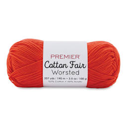 Premier Yarn Cotton Fair Worsted Yarn - Mango, 207 yds