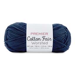 Premier Yarn Cotton Fair Worsted Yarn - Navy, 207 yds