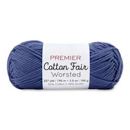 Premier Yarn Cotton Fair Worsted Yarn - Indigo, 207 yds