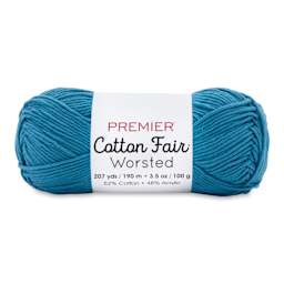 Premier Yarn Cotton Fair Worsted Yarn - Cadet, 207 yds