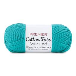 Premier Yarn Cotton Fair Worsted Yarn - Ocean, 207 yds