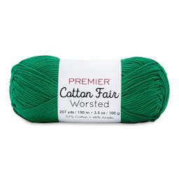 Premier Yarn Cotton Fair Worsted Yarn - Kelly, 207 yds