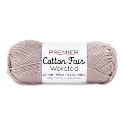 Premier Yarn Cotton Fair Worsted Yarn - Taupe, 207 yds