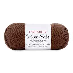 Premier Yarn Cotton Fair Worsted Yarn - Hickory, 207 yds