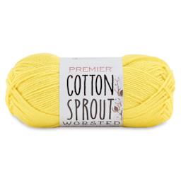 Premier Yarn Cotton Sprout Worsted Yarn - Lemon, 180 yds