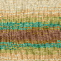 Premier Yarn Hipster Cotton Yarn - Jungle, 229 yds showing knitted pattern