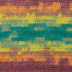 Premier Yarn Hipster Cotton Yarn - Fall Vibes, 229 yds showing crocheted pattern