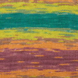 Premier Yarn Hipster Cotton Yarn - Fall Vibes, 229 yds showing knitted pattern