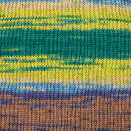Premier Yarn Hipster Cotton Yarn - Plaid, 229 yds showing knitted pattern