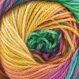 Premier Yarn Hipster Cotton Yarn - Sunrise, 229 yds close up to show texture