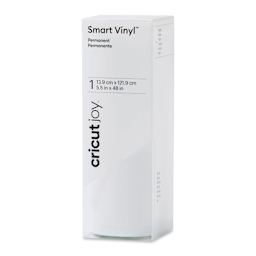 Cricut Joy Permanent Smart Vinyl - White, Matte, 5-1/2" x 48", roll inside of the packaging