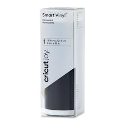 Cricut Joy Permanent Smart Vinyl - Black, Matte 5-1/2" x 48", roll inside of the packaging
