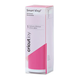 Cricut Joy Permanent Smart Vinyl - Party Pink, Matte, 5-1/2" x 48", roll inside of the packaging