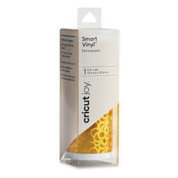 Cricut Joy Permanent Smart Vinyl - Holographic Art Deco, True Yellow, 5-1/2" x 48", Roll (In packaging)
