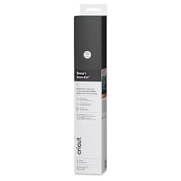 Cricut Smart Iron-On Heat Transfer Vinyl - Black, 13" x 9 ft, Roll front of packaging