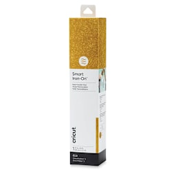Cricut Smart Iron-On Heat Transfer Vinyl - Gold Glitter, 13" x 9 ft, Roll