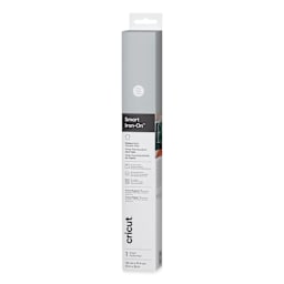 Cricut Smart Iron-On Heat Transfer Vinyl - Silver, 13" x 3 ft Roll front of packaging