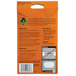 Gorilla Mounting Putty - 2 oz (Back of package)
