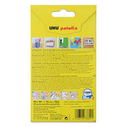 UHU Patafix Removable Adhesive Putty, back of the packaging