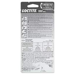 Loctite Epoxy Quickset - 0.85 oz - back of packaging