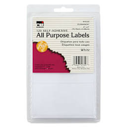 Charles Leonard Self-Adhesive All Purpose Removable Labels - Pkg of 120, 4" x 2" front of packaging