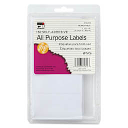 Charles Leonard Self-Adhesive All Purpose Removable Labels - Pkg of 160, 1-1/2" x 3" front of packaging
