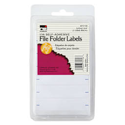 Charles Leonard File Folder Labels - Pkg of 156, 5/8" x 2-3/4" front of packaging