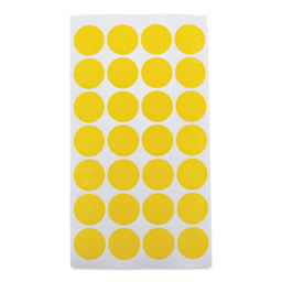 Charles Leonard Color Coding Labels - Pkg of 1000, Yellow, 3/4" single sheet