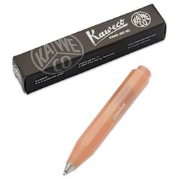 Kaweco Frosted Sport Ballpoint Pen - Soft Mandarin - pen and packaging