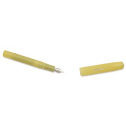 Kaweco Frosted Sport Fountain Pen - Sweet Banana, Extra-Broad, cap removed