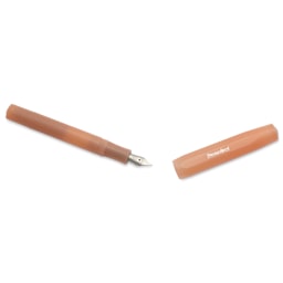 Kaweco Frosted Sport Fountain Pen - Soft Mandarin, Fine, cap removed