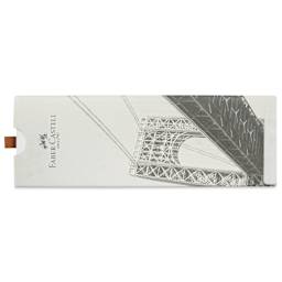 Faber-Castell Neo Slim Fountain Pen - Black Matte and Rose Gold, Broad Tip - front of gift box