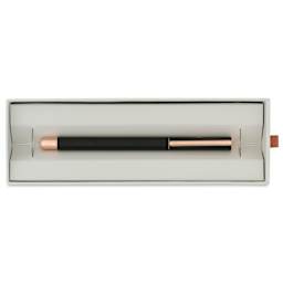 Faber-Castell Neo Slim Fountain Pen - Black Matte and Rose Gold, Medium Tip