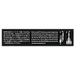 Platinum Fountain Pen Converter - Silver, back of the packaging