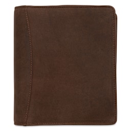 Girologio 12 Leather Pen Zip Case - Bomber Brown