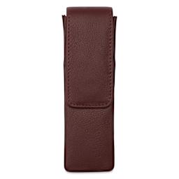 Girologio 2 Leather Pen Case - Antique Brown, front of the pack