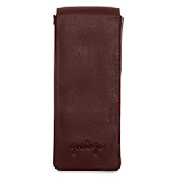 Girologio 3 Leather Pen Case - Antique Brown, back of the case