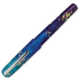 Benu Talisman Fountain Pen - Peacock Ore, cap on