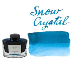 Pilot Iroshizuku Fountain Pen Ink - Snow Crystal (Rikka), swatch and bottle