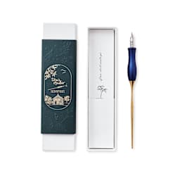 Tom’s Studio Bloom Straight Calligraphy Dip Pen - Bluebell with packaging