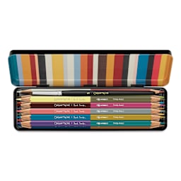 Caran d’Ache Paul Smith Special Edition Bicolor Water Soluble Colored Pencil Set, open packaging