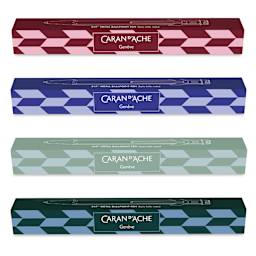 Caran d'Ache Special Edition Mosaic 849 Ballpoint Pens, packaging of available colors