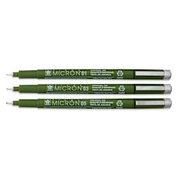 Sakura Pigma Micron Eco Pens - Set of 3, Black
