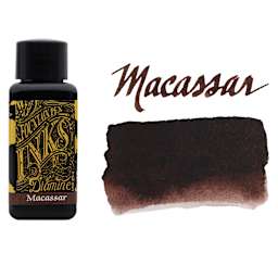Diamine Fountain Pen Ink - Macassar, 30 ml bottle with swatch
