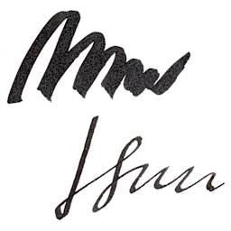 Diamine Fountain Pen Ink - Jet Black, 80 ml swatch