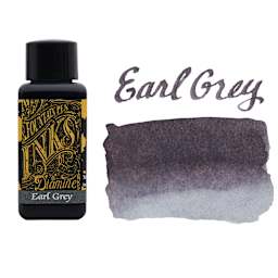 Diamine Fountain Pen Ink - Earl Grey, 30 ml bottle with swatch