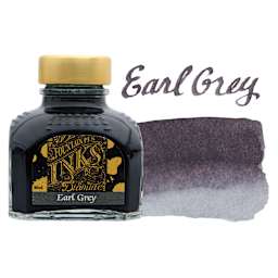 Diamine Fountain Pen Ink - Earl Grey, 80 ml bottle with swatch