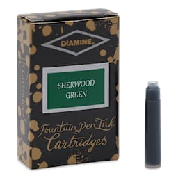 Diamine Ink Cartridges - Pkg of 18, Sherwood Green